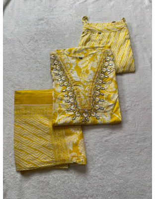 Muslin Silk Kurta Set (Red)