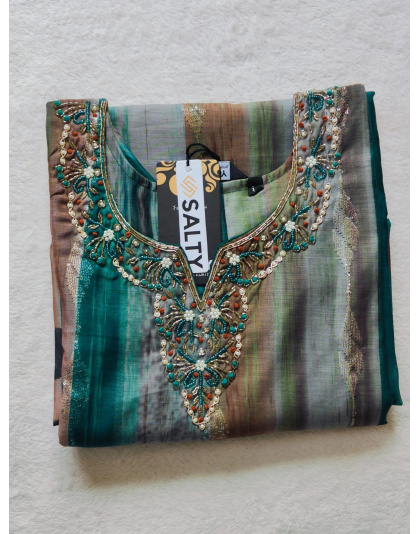 Jakard Silk Kurta Set (Green)